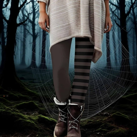 Wowcloth Women's Halloween Striped Print Fashion Elastic Leggings - Fitness Running Casual Pants