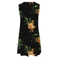 thumbnail image 6 of Sundress for Women Summer Loose Dress Sleeveless Floral Print V Neck Hollow Out Beach Dress Summer Tank Dress, 6 of 6