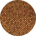 thumbnail image 1 of Ahgly Company Indoor Round Abstract Orange Modern Area Rugs, 7' Round, 1 of 4