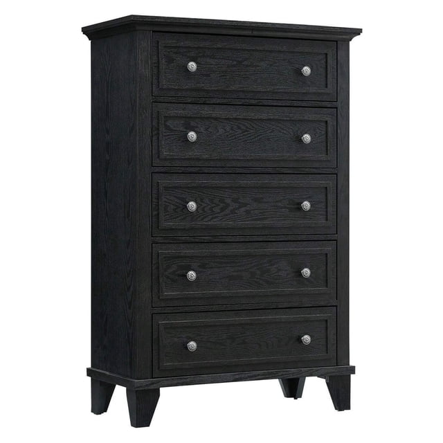Ourlova Commode Moderne à 5 Tiroirs pour Chambre, Commode avec Tiroirs Larges, Commode en Bois, Grande Commode pour Chambre, Garde-Robe, Salon, Couloir