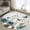 Gray, variant on Teal Tulip Butterfly 2'x3' Washable Rug, Beige Turquoise Floral Vintage Rustic Non-Slip Soft Doormat Area Rugs for Entrance Bathroom Bedsides, Carpet for Kitchen Bedroom, Entryway Floor Mat