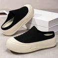 thumbnail image 5 of Viluyesy Women's Platform Sneakers Chunky Slip On Comfortable Breathable Knit Walking Shoes Non Slip Casual Flats Black Size 6.5, 5 of 8