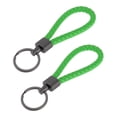 thumbnail image 1 of Llavero de coche Unique Bargains, llavero universal con anillo para llaves de fob para el hogar, cuero, aleación de zinc, verde claro, 2 piezas, 1 of 6