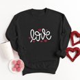 thumbnail image 5 of Qertyioot Sweat-Shirt de la Saint-Valentin pour Femmes, Col Rond Imprimé de Noël Lettres Manches Longues Mode Ample, 5 of 5