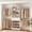 White, variant on Homieasy 4FT-9FT Closet Organizer System with Drawer & 4 Hanging Rods, White
