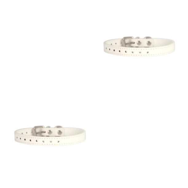 Methold Collar para cachorros: cómodo y para perros pequeños recién nacidos Collar de parto lindo y práctico para recién nacidos Seguro y blanco 2piezas