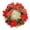 Red, variant on 12 Inch Christmas Wreath for Front Door Silver Blue Christmas Door Wreath Decoration with Ball Ornaments Poinsettia Flowers Pine Cones