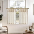 thumbnail image 2 of Cortinas de cocina Jinchan de lino plisadas, 36 cm, 2 paneles, 2 of 9