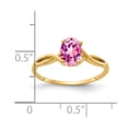 thumbnail image 2 of Solid 14k Yellow Gold 7x5mm Oval Pink Sapphire Engagement Ring Size 6.5, 2 of 3