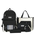 thumbnail image 3 of Quilted Backpack 5-in-1 Set with Matching Accessories Lightweight Multi Pocket School Kit for Age 6t 8t 10t, 12th 14th, 3 of 4