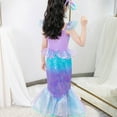 thumbnail image 2 of Girls Mermaid Costume Dress with Accessories Halloween Birthday Princess Outfits Dress, 6-7Y, 2 of 8