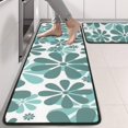 thumbnail image 2 of Kitchen Rugs Sets Of 2,Teal Daisy Flower Pattern Anti Fatigue Kitchen Mat Rugs Non Slip Washable,Decorative Kitchen Floor Mats for Kitchen,Sink,Laundry,17"x47"+17"x47", 2 of 5