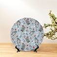 thumbnail image 6 of Honeii Winter Gnome And Snowman Print Elegant Bone China Decorative Plate, Porcelain Plate,Art Crafts,Ceramic Ornaments for Home Office Wall Decor-8in, 6 of 6