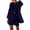 Dark Blue, variant on Jamicy Two Piece Sets for Women Summer Loungewear Long Sleeve with Shorts Solid Color Tracksuit for Women