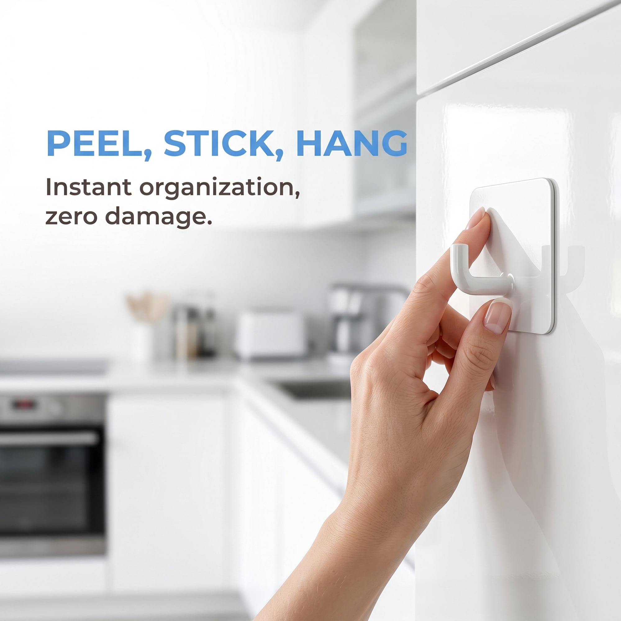 Unique Bargains 12Pcs Utility Hooks Metal Square Durable Hooks White 1.8x1.8inch