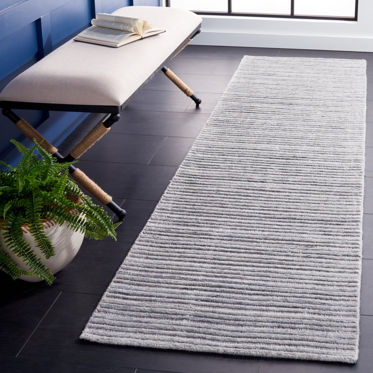 SAFAVIEH Elements Collection ELM701F Handwoven Grey Rug - image 4 of 9