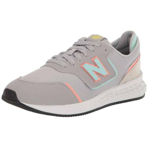 New Balance Girls Fresh Foam X70 V1 Lace-Up Sneaker, Rain Cloud/White Mint/Paradise Pink, 5 Big Kid