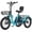 Lake Blue, variant on MOONCOOL TK2 Adult Folding Electric Tricycle w/ Reverse, 20x3.0" Fat Tire Etrike , 48V 15Ah UL2849 (By SGS) Battery, 500W Helical Motor w/ 1092W peak power & 65Nm torque, 60-Mile,15.5MPH , Class 2