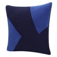 thumbnail image 5 of Fame Modern Glam Colorblock Handmade Decorative Throw Pillow, Cobalt Blue/Navy, 20" x 20", Count per Pack 1, 5 of 9