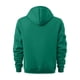thumbnail image 5 of Sudadera con capucha para hombre, con estampado de bolsillo, media cremallera, cordón ajustable, informal, deportiva, de manga larga, blusa de poliéster, 5 of 5