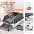 thumbnail image 3 of VEVOR Bac à Litière pour Chat de 6 Po de Profondeur, Bac à Litière Sans Odeur avec Pied de Filtration, 3 of 9