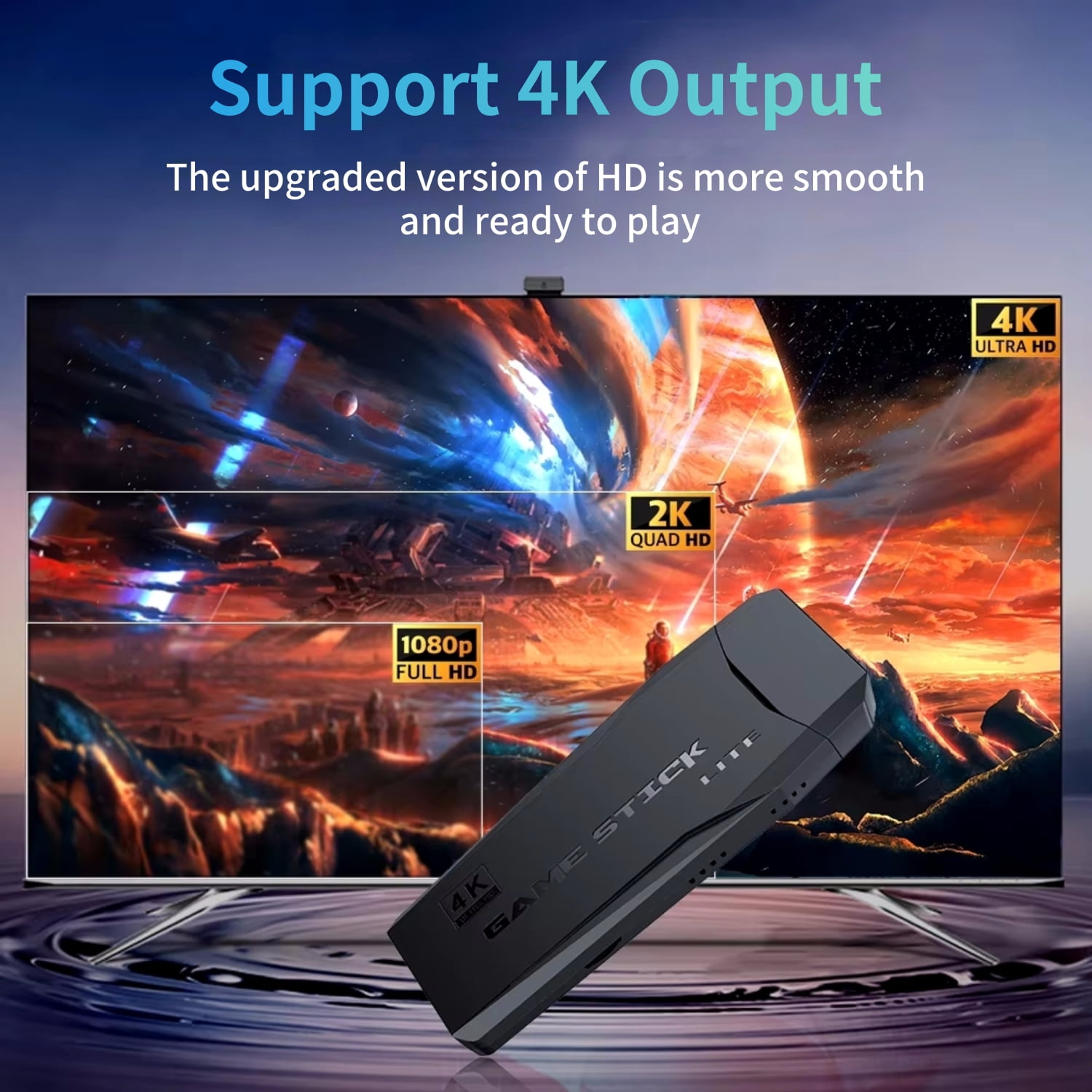 ZYTKWT M8 Video Game Console - 4K HDMI, 2.4G Wireless Controllers, 64GB, 40,000+ Games, Portable