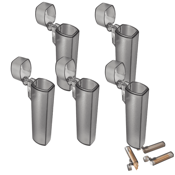 Portable Mini Toothpick Holders Box Pocket Toothpick Case Toothpick Dispenser Travel Toothpick Container Easy to Carry in Your Pocket, Bag for Outdoor Travel Camping Picnic,5Pcs Black