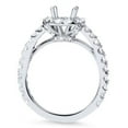 thumbnail image 2 of Pompeii 1ct Diamond Ring Cushion Halo Setting 14K White Gold Semi Mount (G/H,I1), 2 of 2