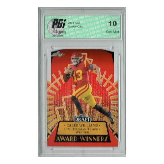 Caleb Williams 2023 Leaf Football #14 Red SP Award Winners Rookie Card PGI 10