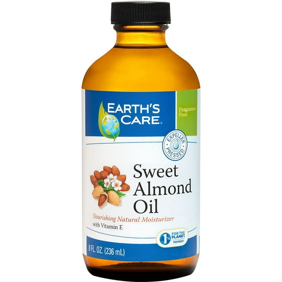 Earth’s Care Sweet Almond Oil Dry Skin & Hair Moisturizer with Antioxidants, 8 fl Oz