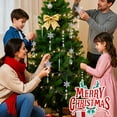 thumbnail image 4 of Inadays 32pcs Crystal Christmas Ornaments Set - Iridescent Acrylic Snowflake & Icicle Drop Hanging Decor for Tree, Winter Wonderland Party, 4 of 6