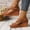 Brown, variant on Women's Wedge Sandals, Ankle Strap Open Toe Non-slip Daily Summer Shoes White Size 8.5