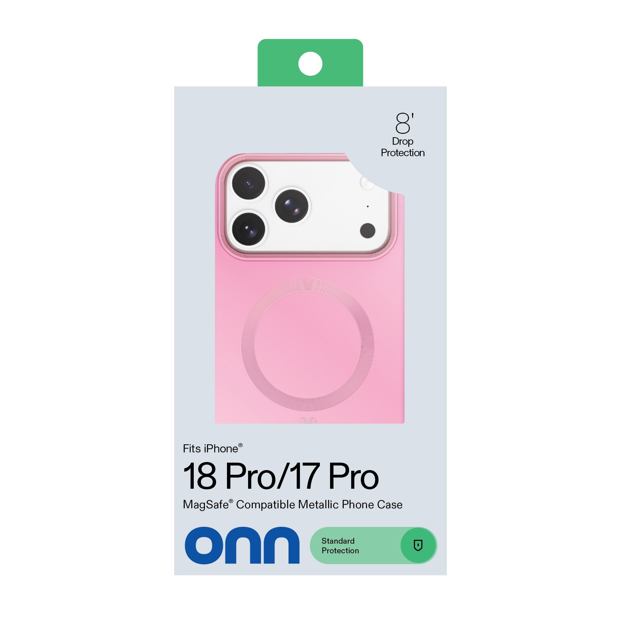 onn Soft Touch Phone Case for iPhone 18 Pro / 17 Pro, MagSafe Compatible - Pink