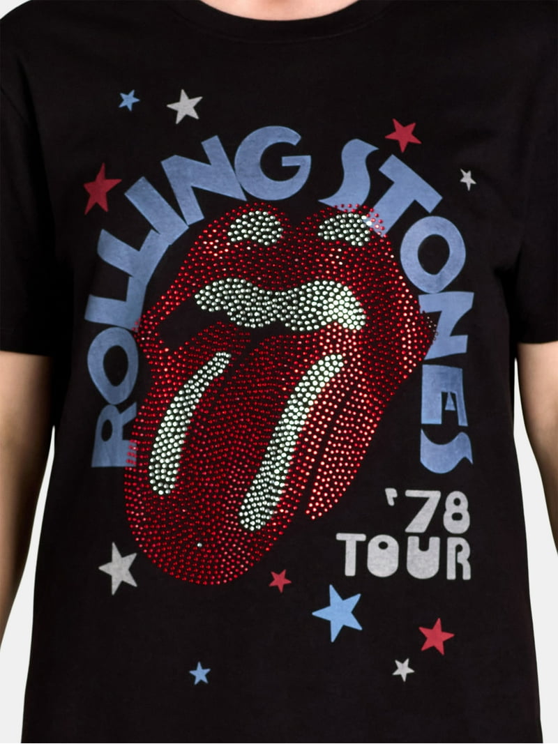 Time and Tru Rolling Stones Rhinestone Tee - XS-XXXL Sizes