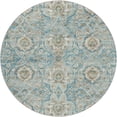 thumbnail image 2 of Addison Rugs Dream Shag Premium Machine Washable Traditional Ornate Peacock Round Rug, 8' x 8', 2 of 8