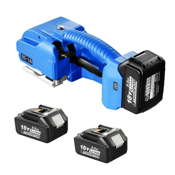 VEVOR Electric Strapping Machine, for 0.35"-0.63" PP PET Straps, Portable Electric Banding Tool with Digital Display, 2 x 5000mAh Battery Powered Automatic Strapping Tool for Packaging Box Pallet