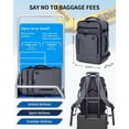 thumbnail image 3 of WANDF Lightweight Travel Backpack,Airline Approved Carry on Luggage With 16 Pockets,Waterproof Personal Item Bag Fit 15.6" Laptop,Casual Daypack for Weekender Business Hiking(Light Gray), 3 of 9