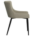 thumbnail image 4 of Modern Fabric and Metal Dining Chair Set of 2 Beigeand Black Leg, 4 of 5