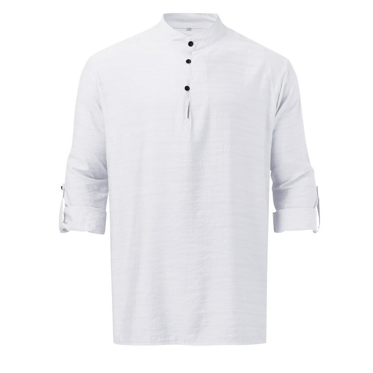 white polo shirts for men male casual solid roll up sleeve t shirt
