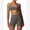 Dark blue-gray, variant on Women's 2 Piece Yoga Sets with Seamless Sports Bra and High Waist Shorts for Workout & Gym S Purple