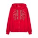 thumbnail image 2 of Sudadera con Capucha y Cremallera para Mujer, con Estampado de Calaveras de Gran Tamaño, Chaquetas Informales de Moda de Otoño e Invierno Rojo XL, 2 of 7