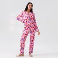 thumbnail image 4 of Conjunto de pijama navideño a juego para toda la familia, nuevo conjunto de 2025, con estampado de corazones, manga larga, pantalones con cintura elástica para otoño e invierno, 4 of 4