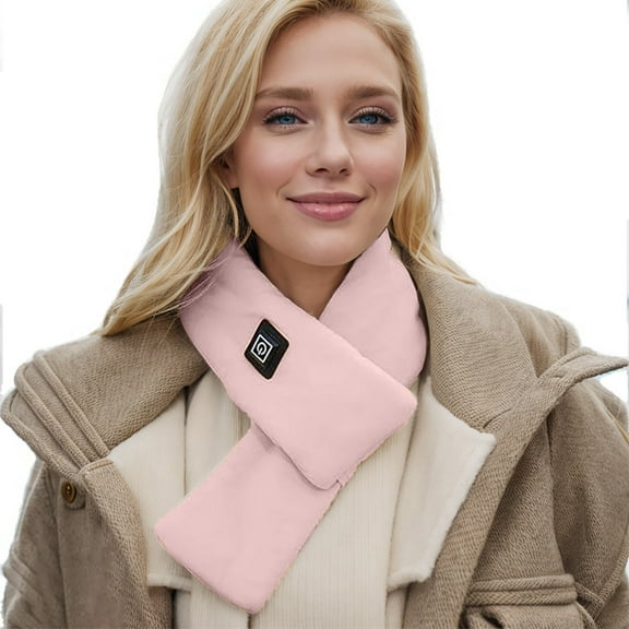 Heated Scarf for Men Women Thermal Warm Neck Gaiters Unisex Couples Casual Solid Color Winter Scarves