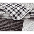 thumbnail image 3 of All American Collection 3-Pieces Black Grey Plaid Coverlet Bedding Sets, Twin, 3 of 4