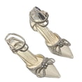 thumbnail image 2 of Sandalias de tacón alto con correa en el tobillo,Sandalias con punta cerrada en el tobillo con punta estrecha para mujer Sandalias de tacón alto con punta puntiaguda, las mejores en su clase, 2 of 8