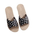 thumbnail image 1 of asdoklhq Womens Slippers Clearance Summer Ladies Slippers Polka Dot Polka Dot Holiday Beach Shoes Black 40, 1 of 9