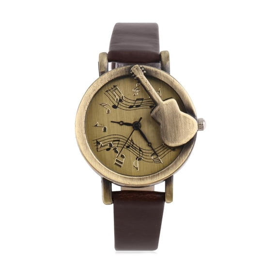3D Guitar Design Music Note Symbol Unique Style Music Lovers Watch-342