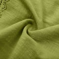 thumbnail image 6 of Womens Cotton Linen Shirts 3/4 Sleeve,lace Trim Loose Fit Shirt Women Fashion Clothing Outfits Gauze Shirts for Women Summer Linen Tops Flowy Tops for Women Womens Gauze Tops,Green,M, 6 of 8