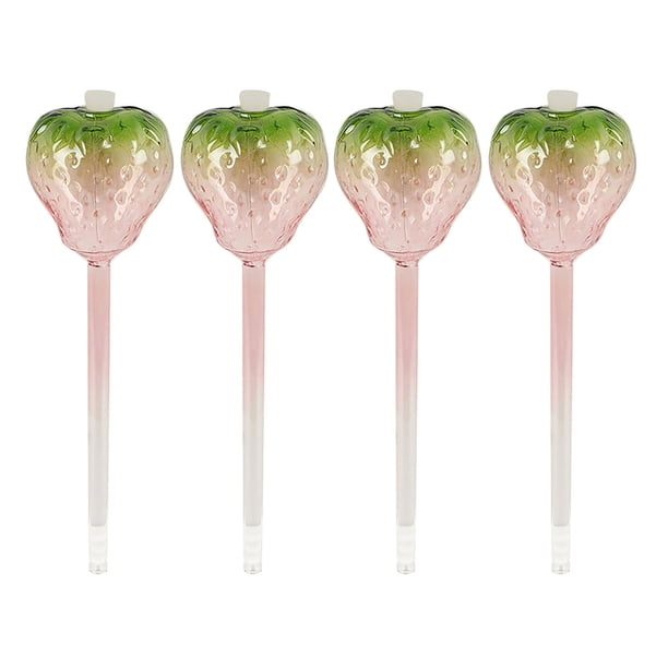 Bulbos de autorriego para plantas de interior, globos de riego para plantas de setas, inserto de maceta, bulbos de riego de fresa para jardineros domésticos ocupados, plantas en maceta