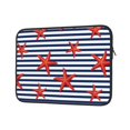 thumbnail image 2 of Bingfone Starfish Navy Blue Stripe Laptop Sleeve Case 15 Inch, 360° Protective Computer Carrying Bag, 2 of 9
